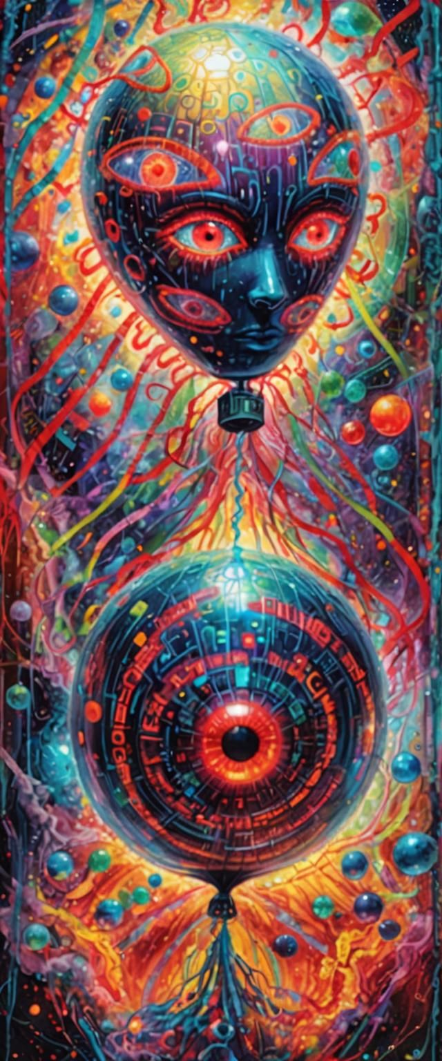 Ethereal Balloon in Matrix Code Energy Layer