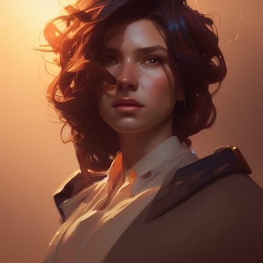 Sheriff Portrait in Dynamic Lighting, Trending Art