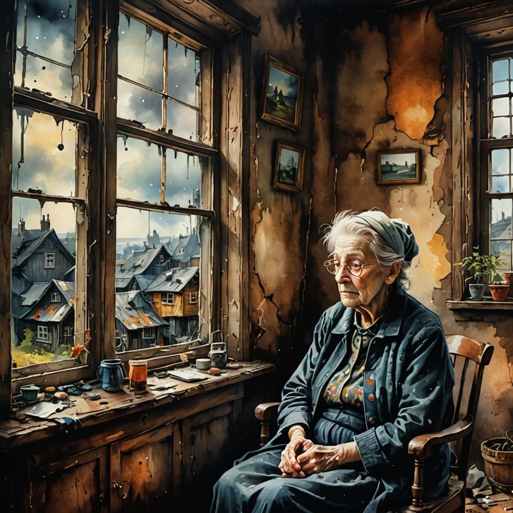 portrait old woman..