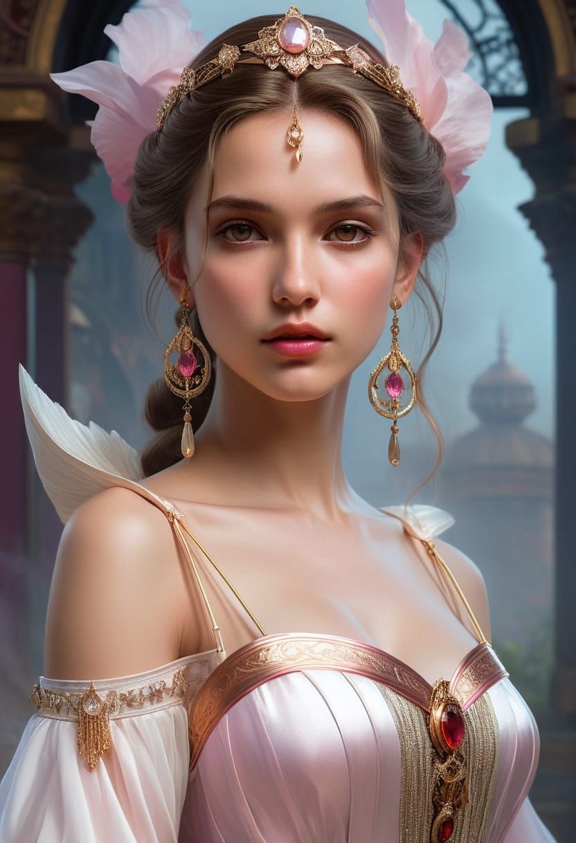 South Asian Sorceress on Smoky Battlefield