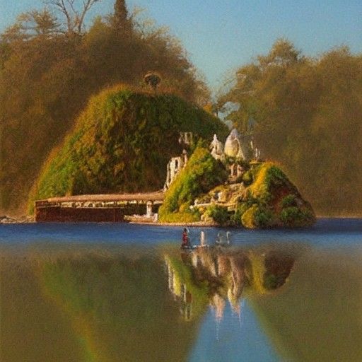 Floating Island Oil Painting Inspired by James Gurney