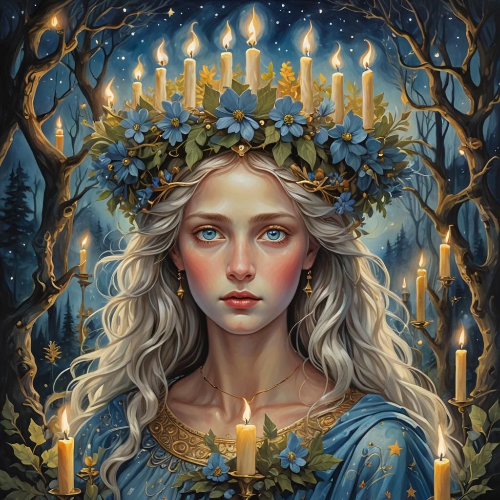 heilige Lucia - die Lichtbringerin - die Leuchtende - Festtag 13. Dezember (früherer Winteranfang) - die mit den schönen...