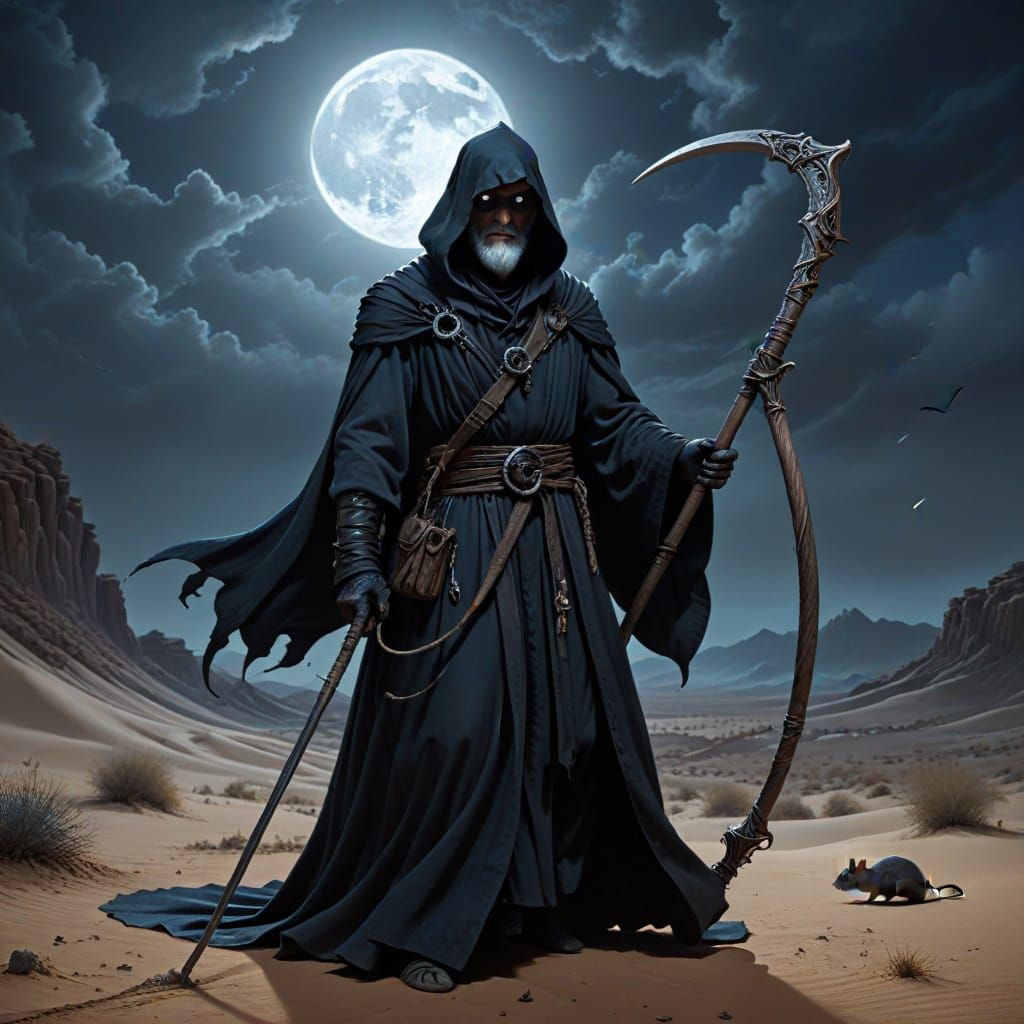 The Discworld Grim Reaper, in Gothic Dark Fantasy Style