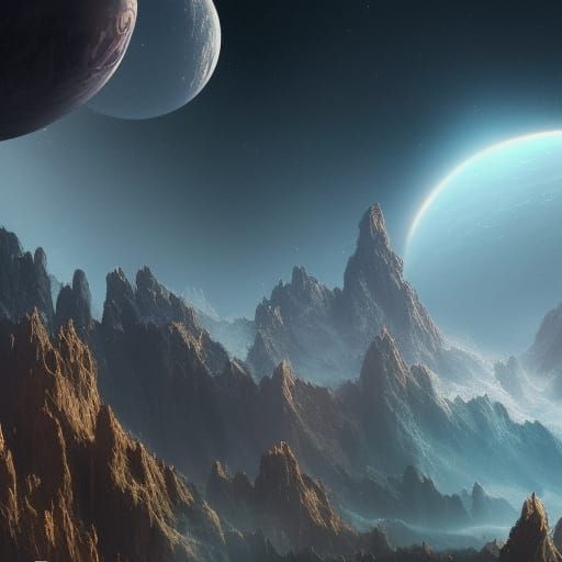 Epic Astronaut in Space Digital Painting