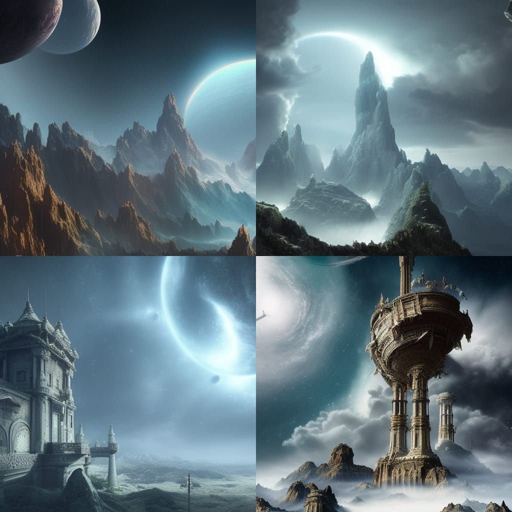 Epic Astronaut in Dramatic Digital Painting