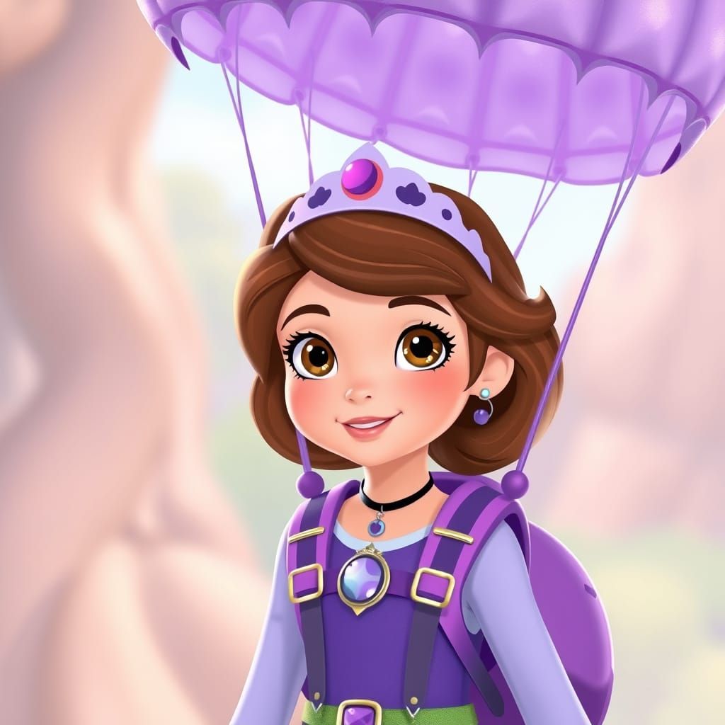 Princess Sofia with Parachute in Disney Style