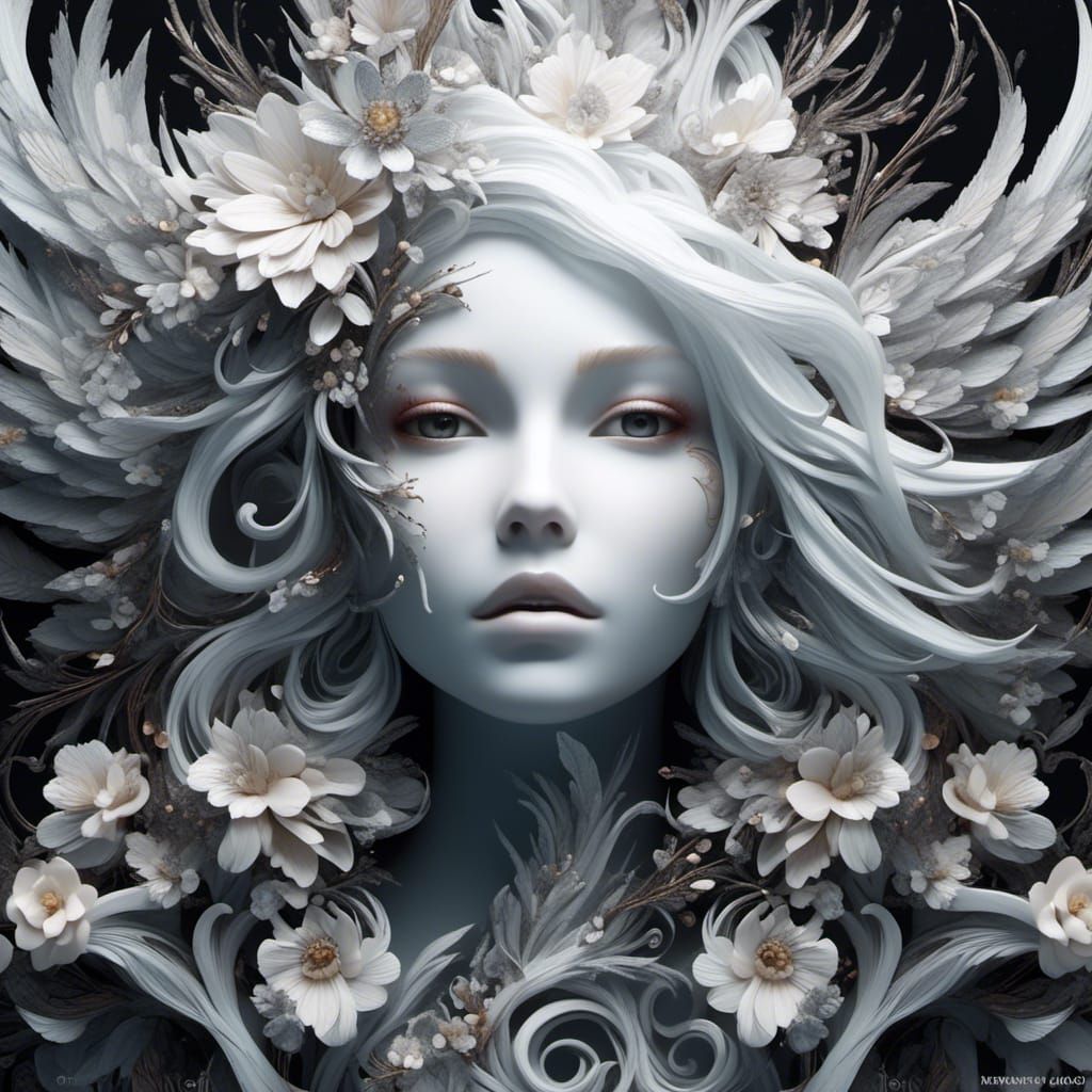 Surreal Duality Landscape with Glowing Aura