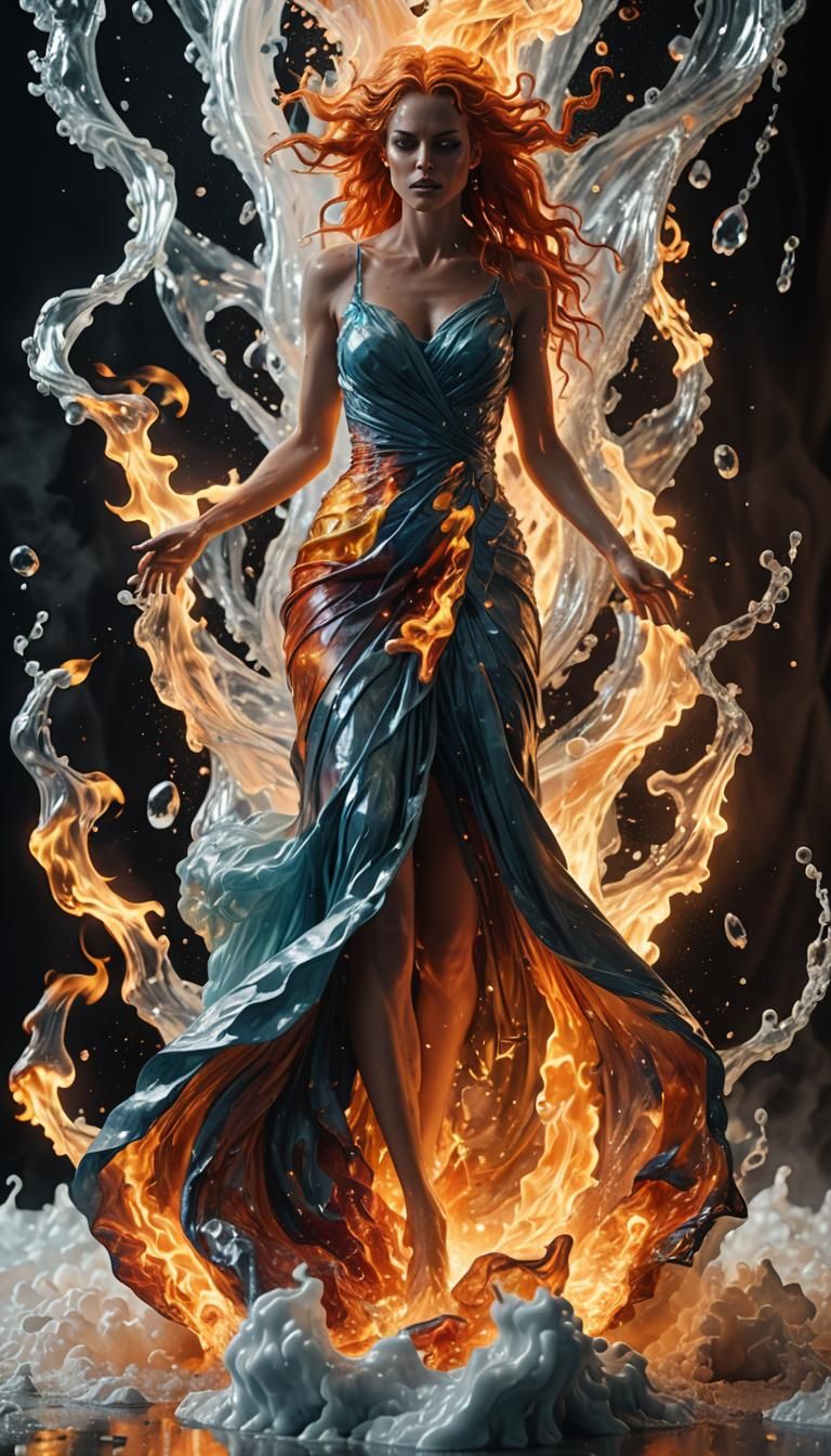 Psychedelic Crystal Goddess of Fire and Tornadoes