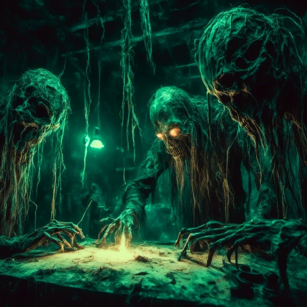 Eerie Alien Surgery in Gothic Horror Style