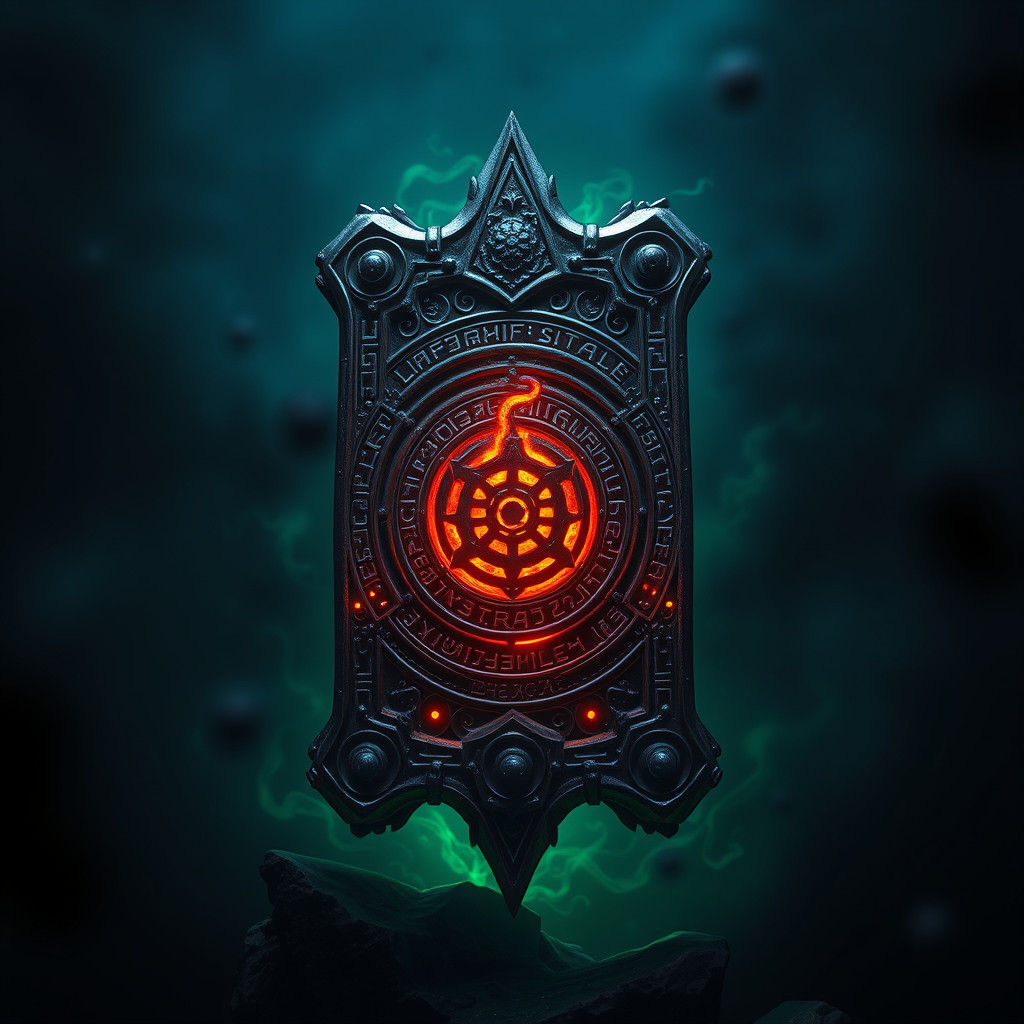 Mysterious Ancient Relic with Dark Aura in 8K