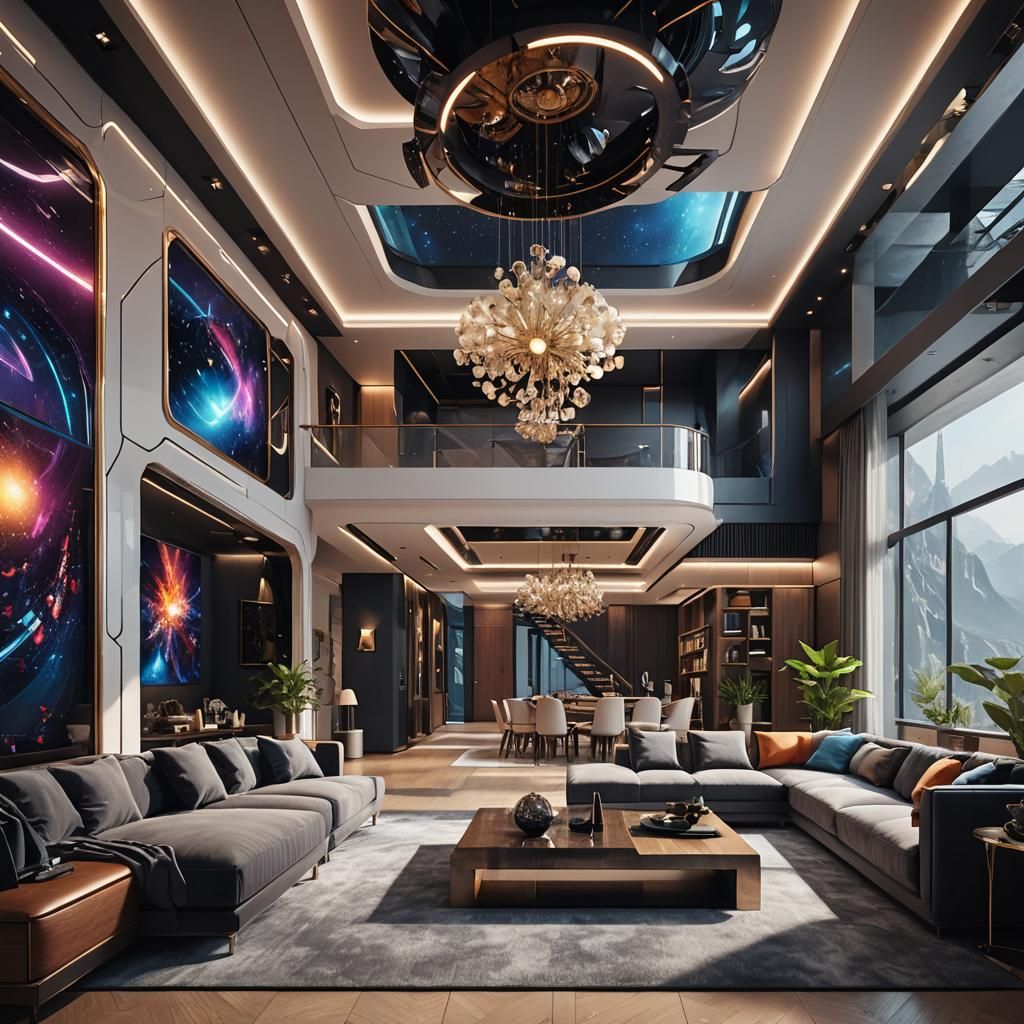 Futuristic Modern Home Interior Design in Unreal Engine 5