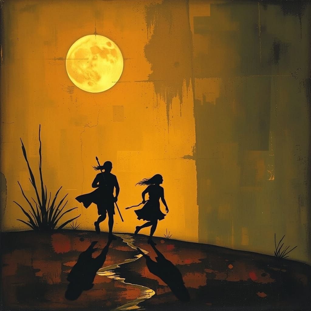 Cubist Golden Years in Contrasting Colors