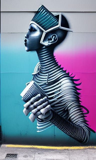 Chess Pieces in Bold Street Art Style