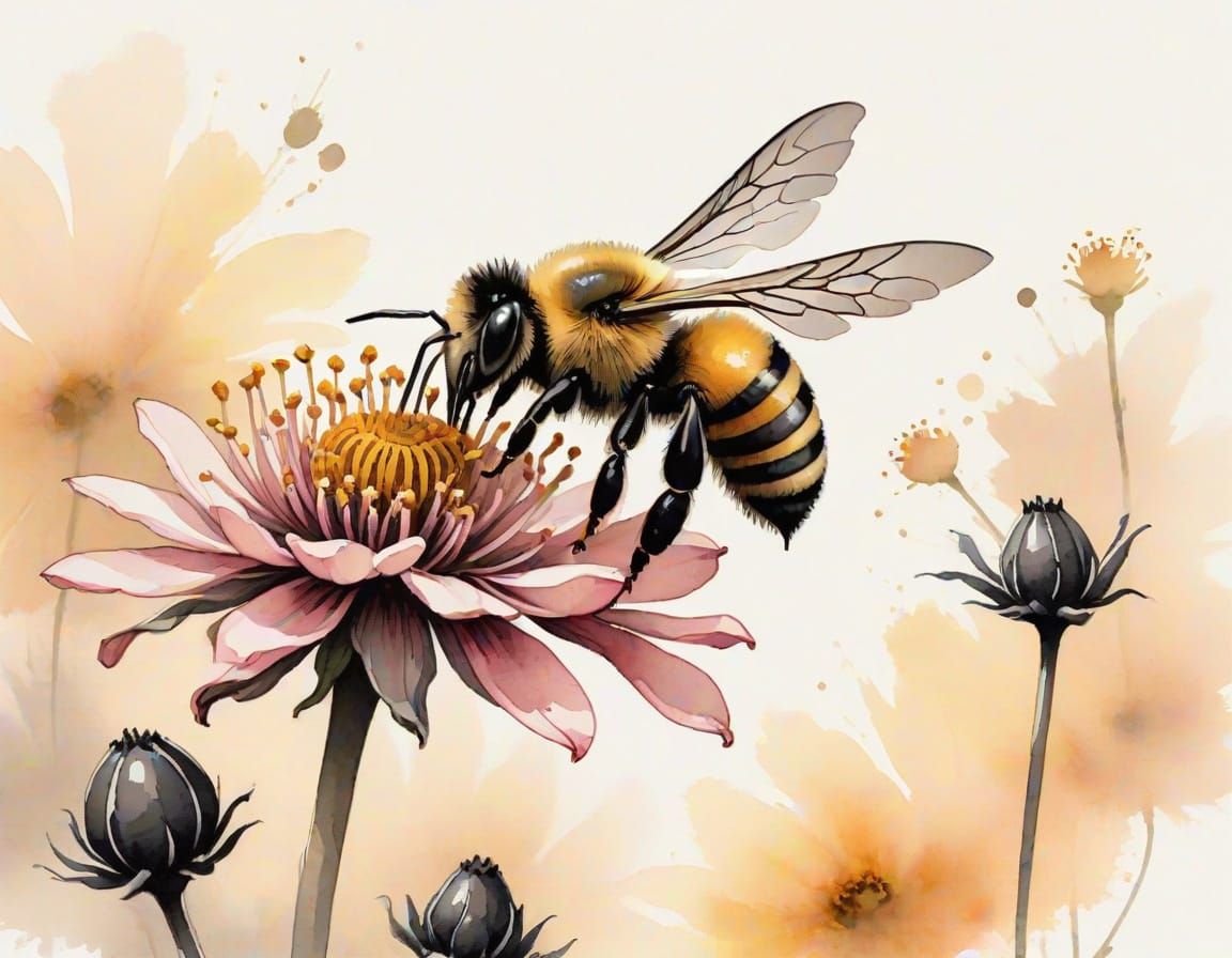 Bee in Profile, Soft Light