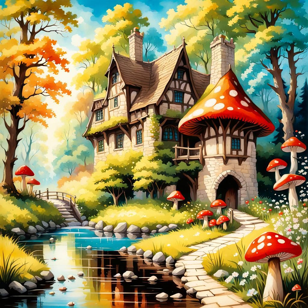 Fairytale Tavern in High Gothic Fantasy Style