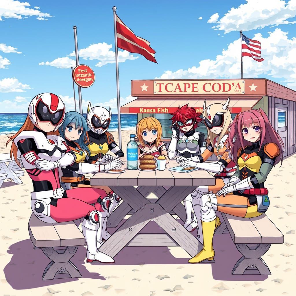 Cyborgs in Cape Cod: A Kawaii Squad's Summer Getaway in Vibr...