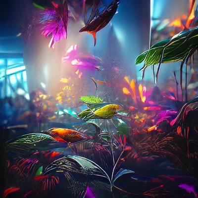Vibrant Aquarium Display of Marine Life