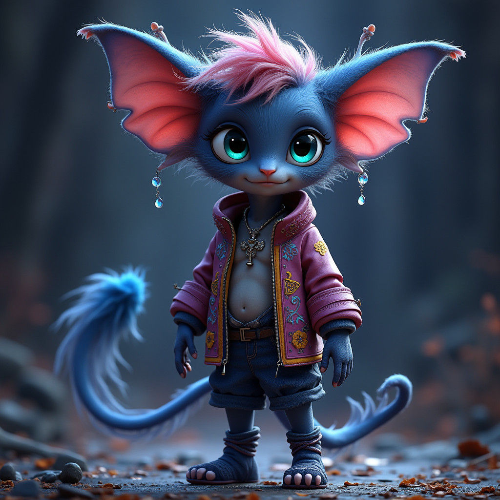 Hybrid Light and Shadow Figure in Concept Art Style