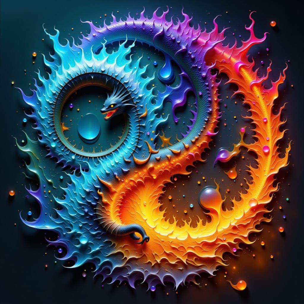 Water and Fire Creatures in Yin Yang Harmony
