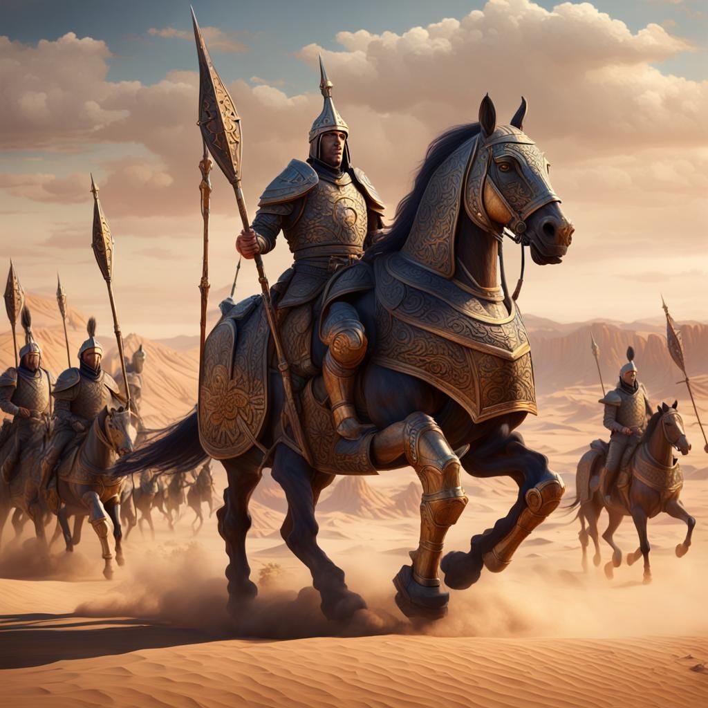 Trojan Horse Emerges in Desert Landscape