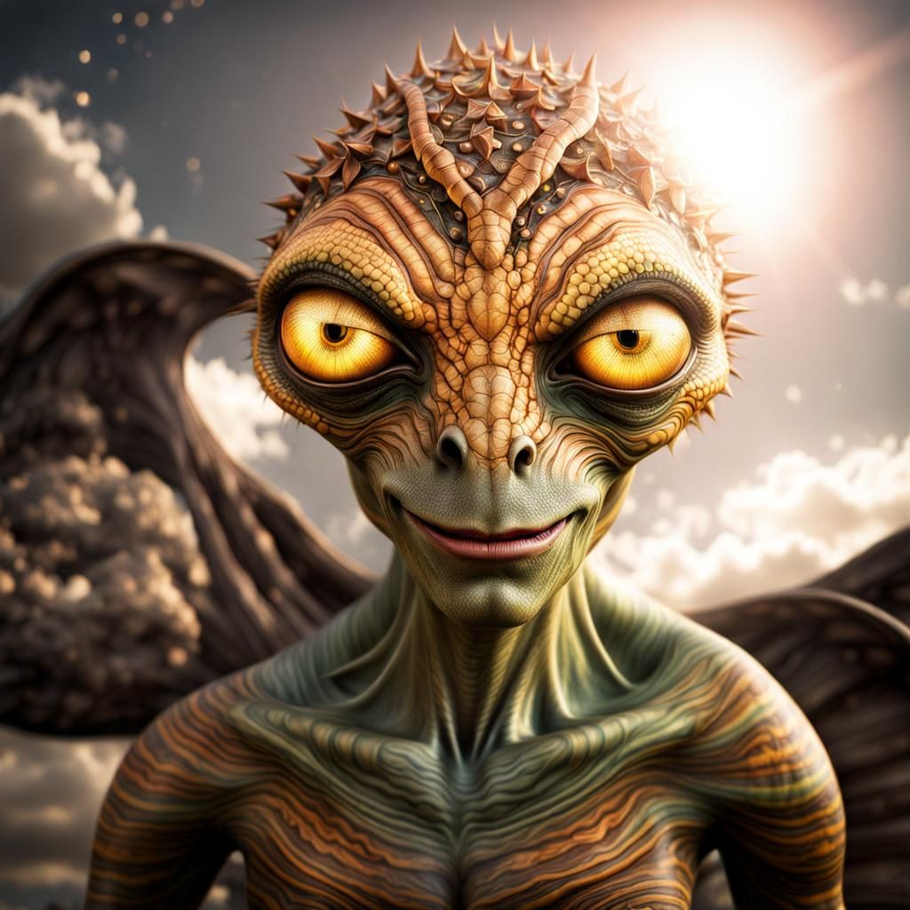 Photorealistic Aliens in Subdued, Magical Lighting