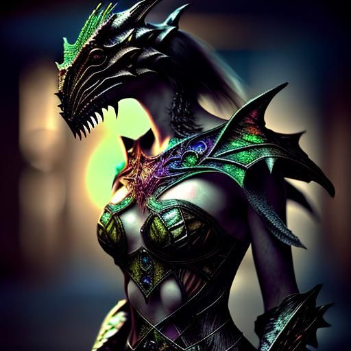 Dragon Goddess of Skyrim: Digital Art Illustration