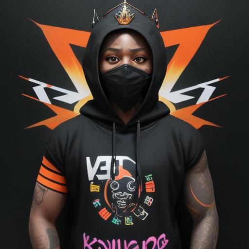 Gangster Baby in Graffiti Street Art Style