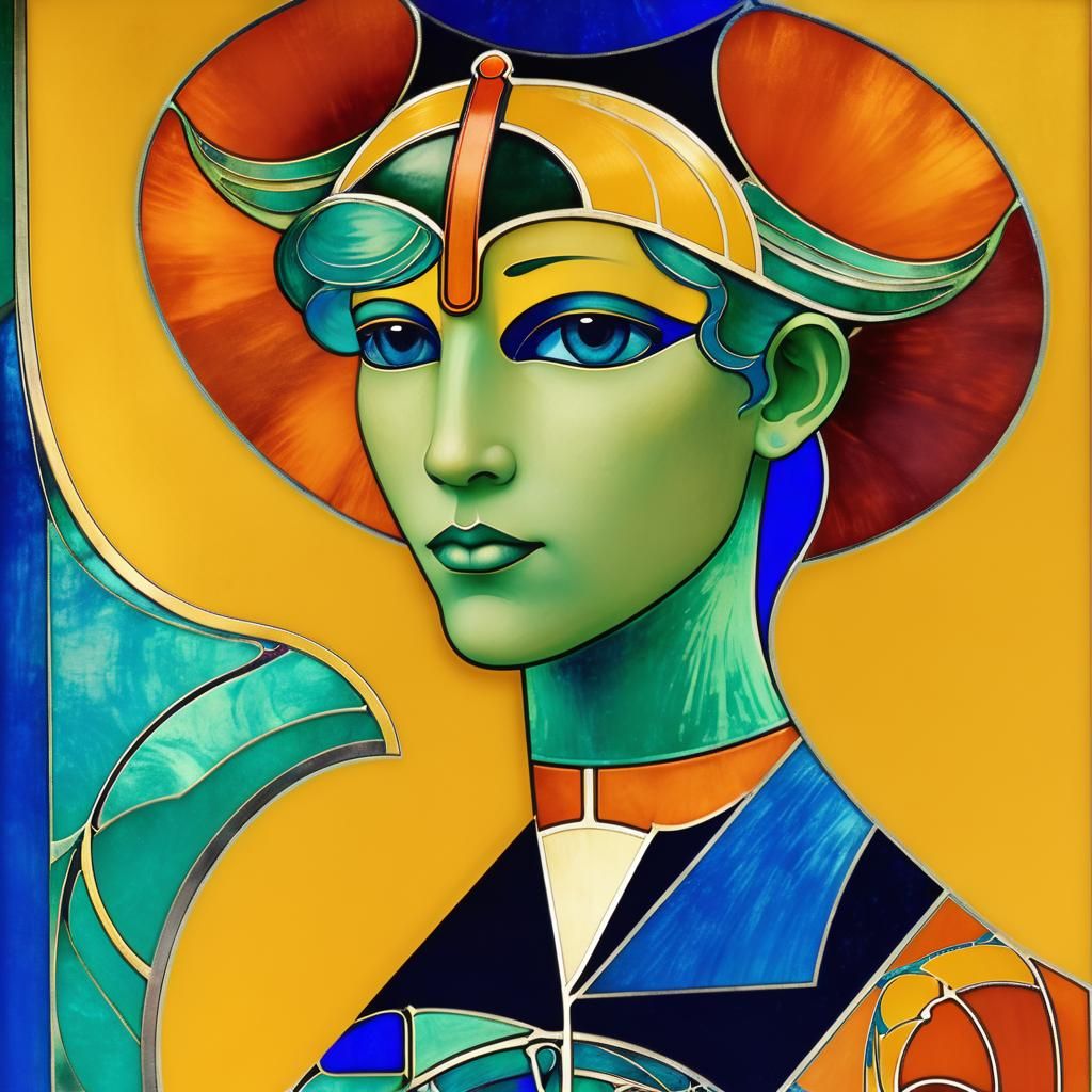 Elegant Jugendstil Design in Art Nouveau Style