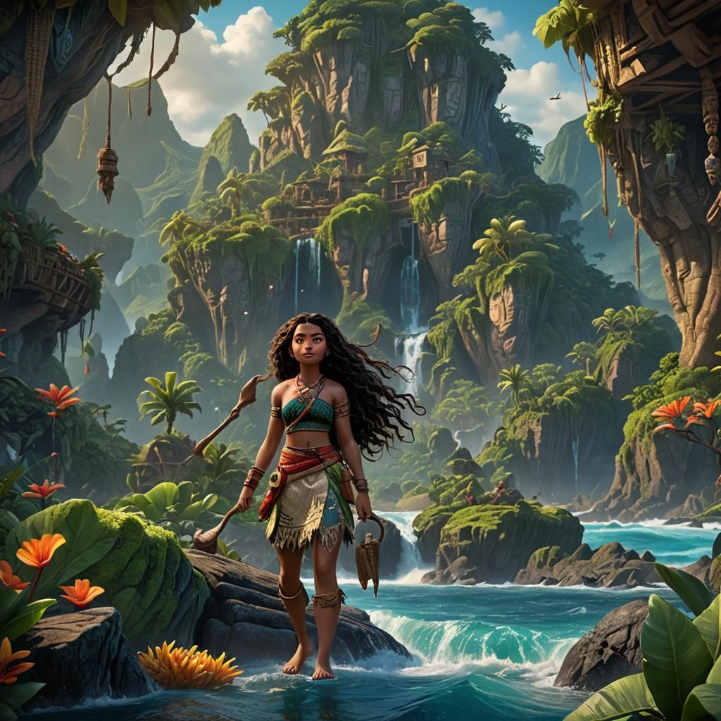 Moana's Daughter: Detailed Matte Painting