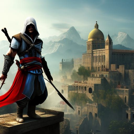 Assassin's Creed Style Detailed Matte Painting