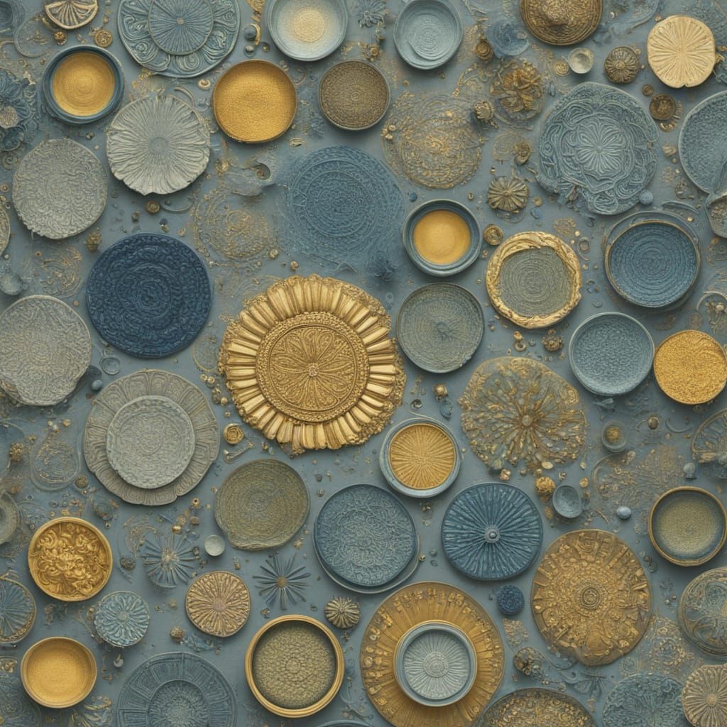 Abstract Surrealism: Dusty Gray and Blue Hues