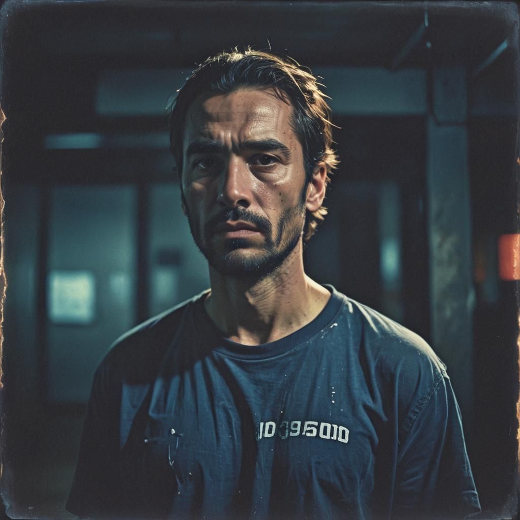 Intense Gang Member in Cinematic Lighting