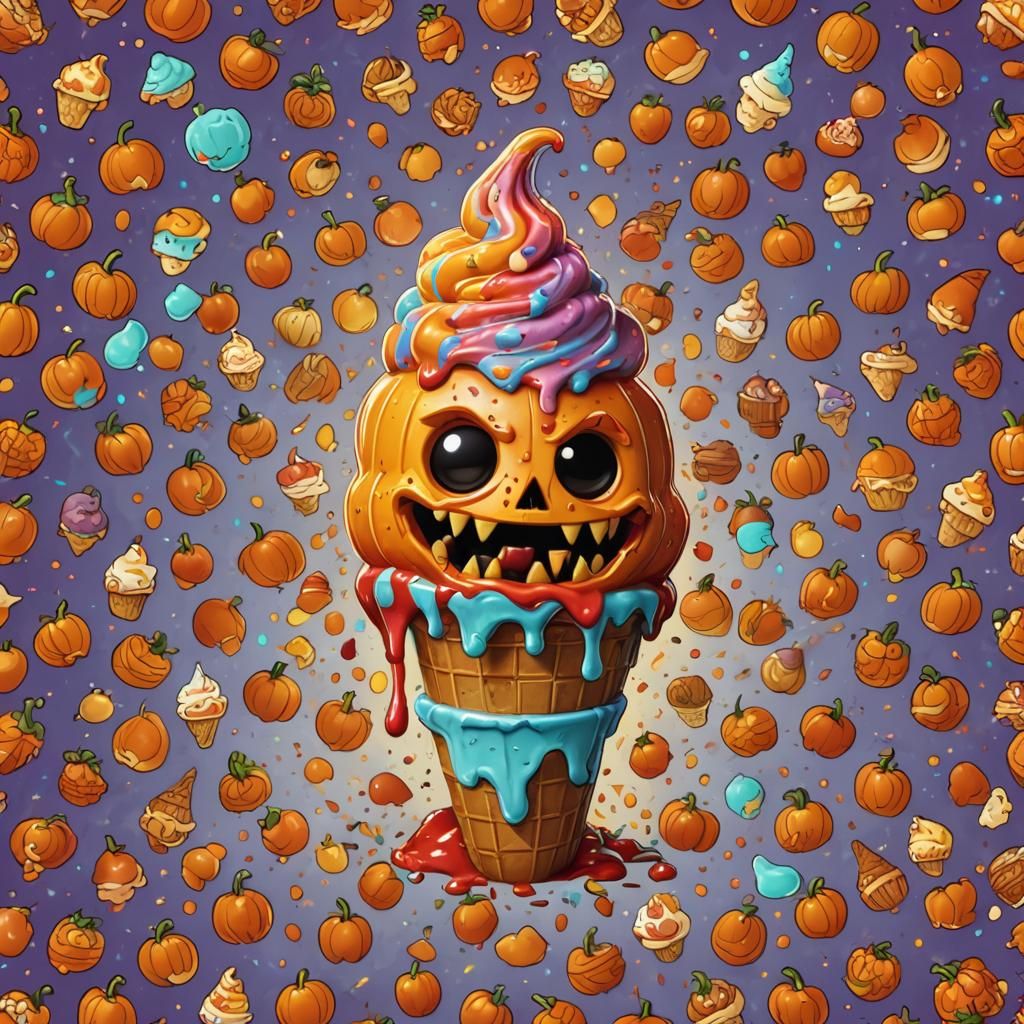 Funko Pop Ice Cream Cone Pumpkin Monster