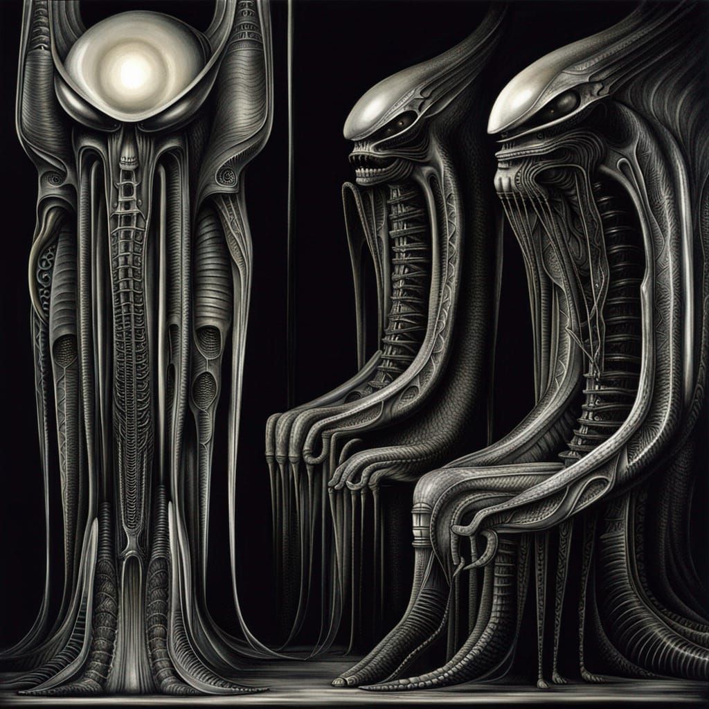 Biomechanical Surrealism in Giger Style