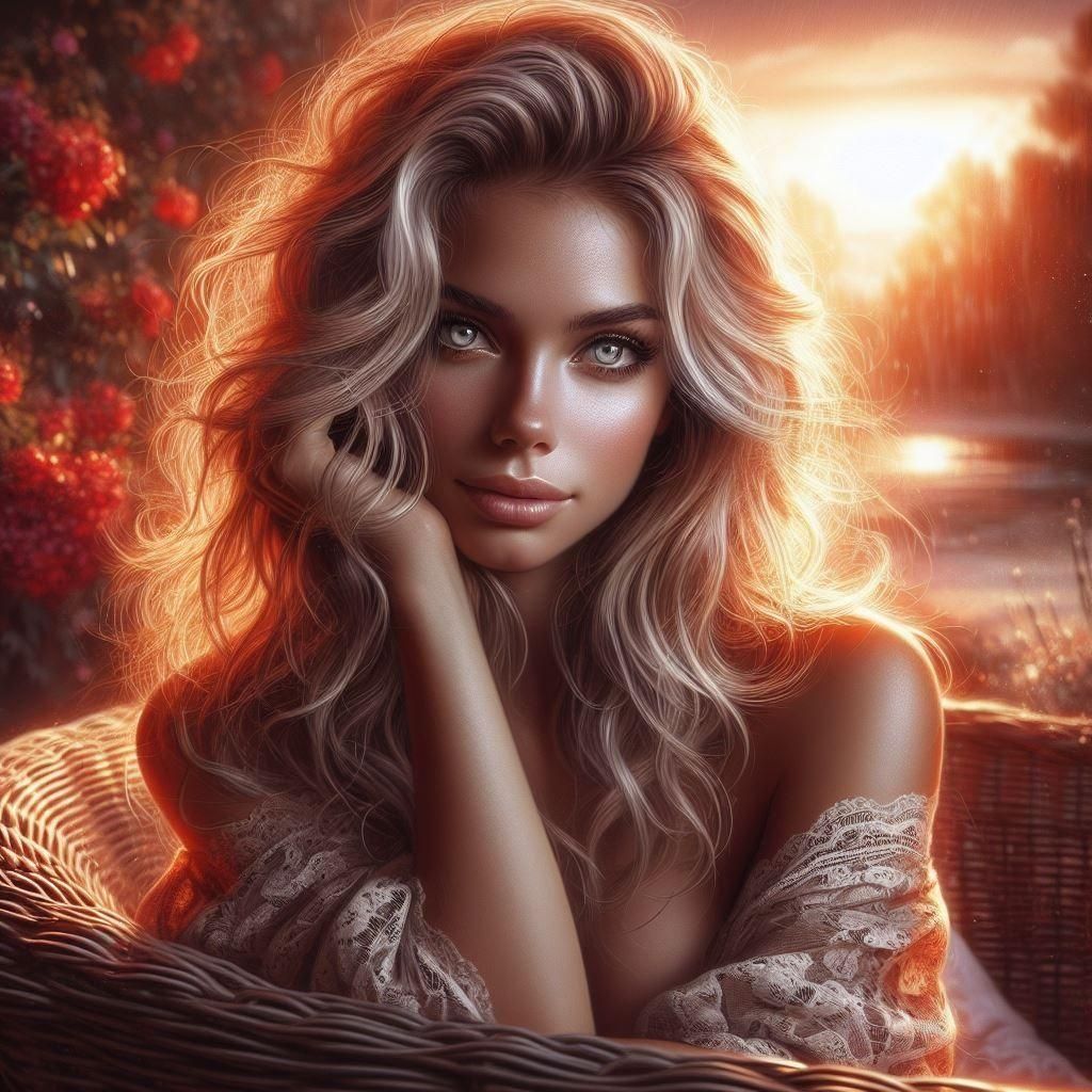 Beautiful Blonde Woman Generated by AI