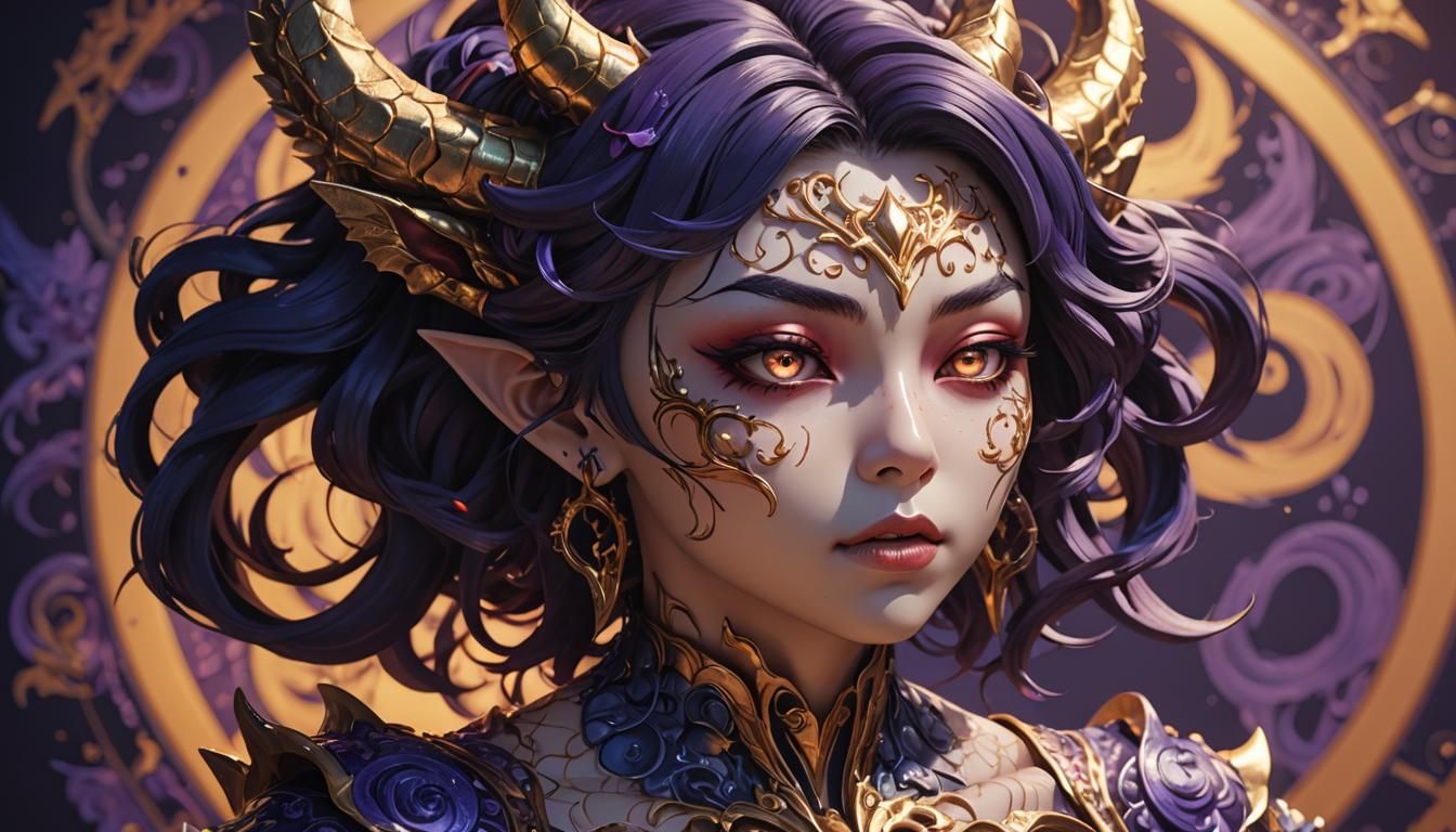 Crossroads Female Demon sealed with a Kiss