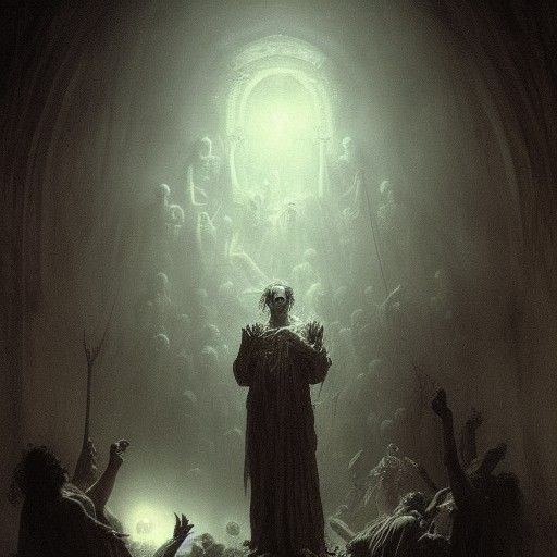 Horrific Number 666 in Gothic Style