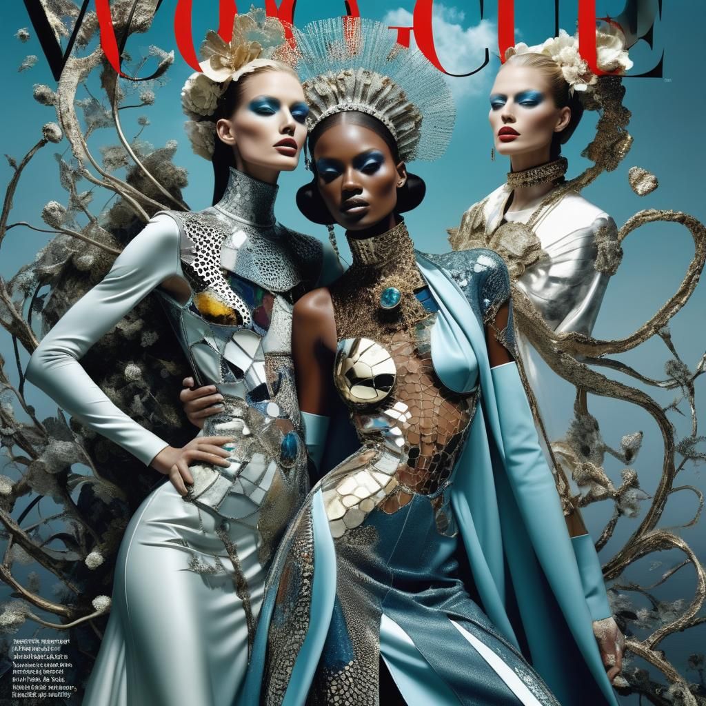 Surreal Vogue Editorial Exploring Spirituality and Fragmenta...