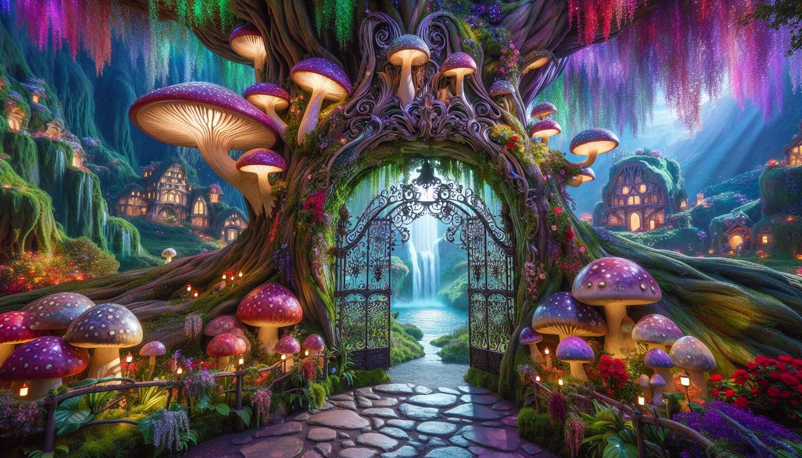 Magical Mushroom City Gate to a Fairy Realm