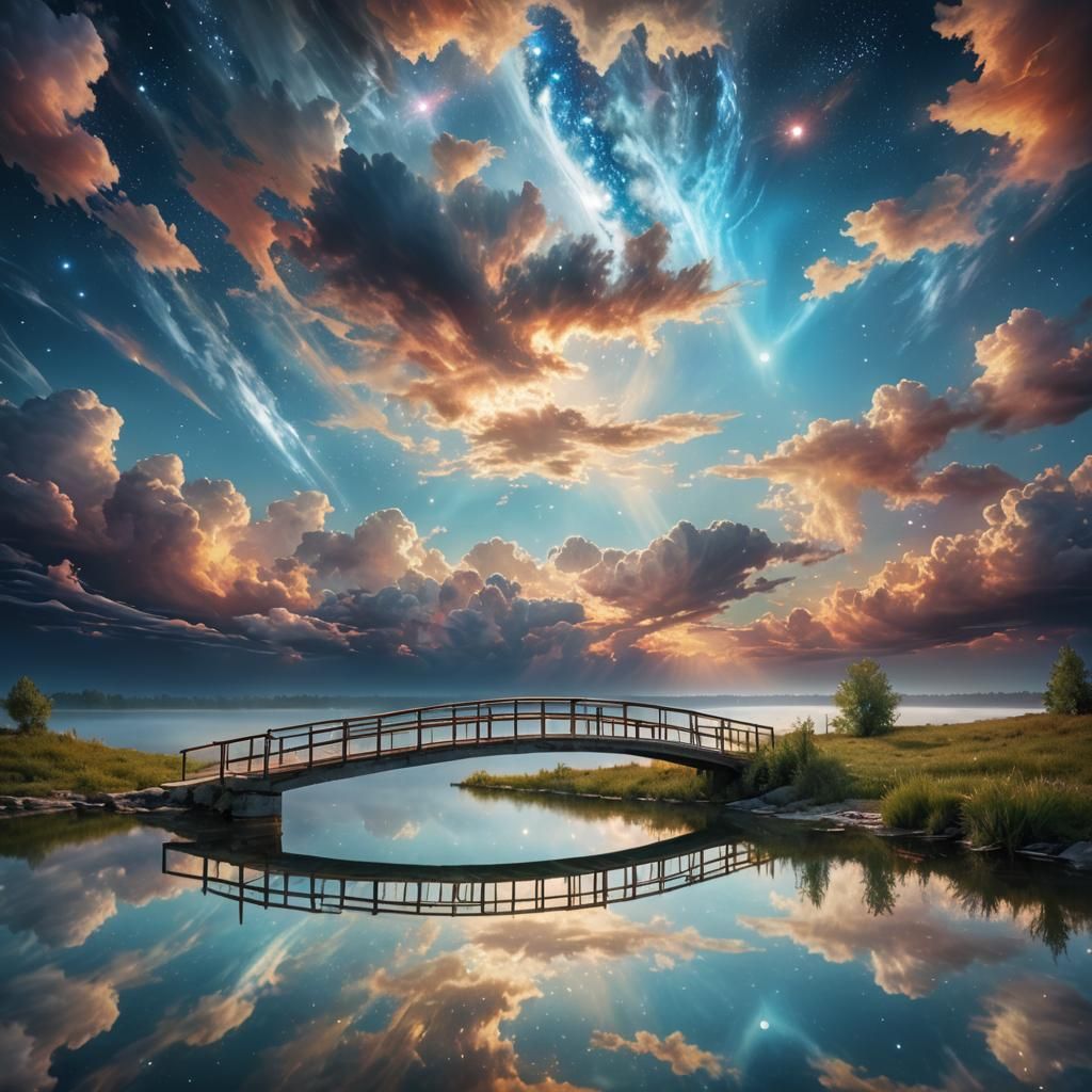 A bridge by the lake