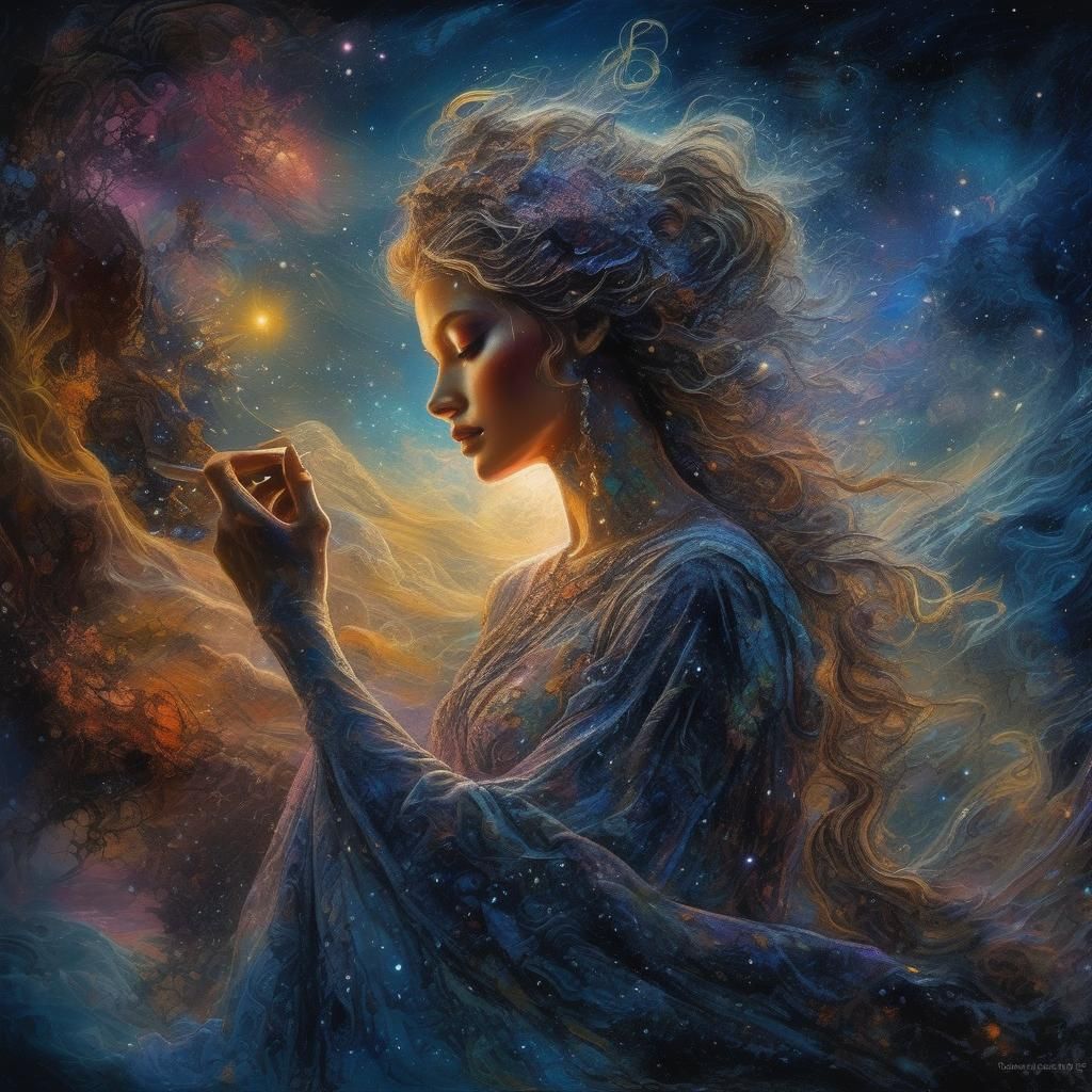 Ethereal Wax and Stardust Fusion in Dreamlike Style