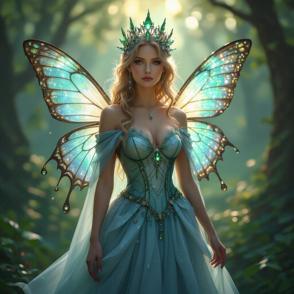 Regal Fairy Queen in Enchanted Forest