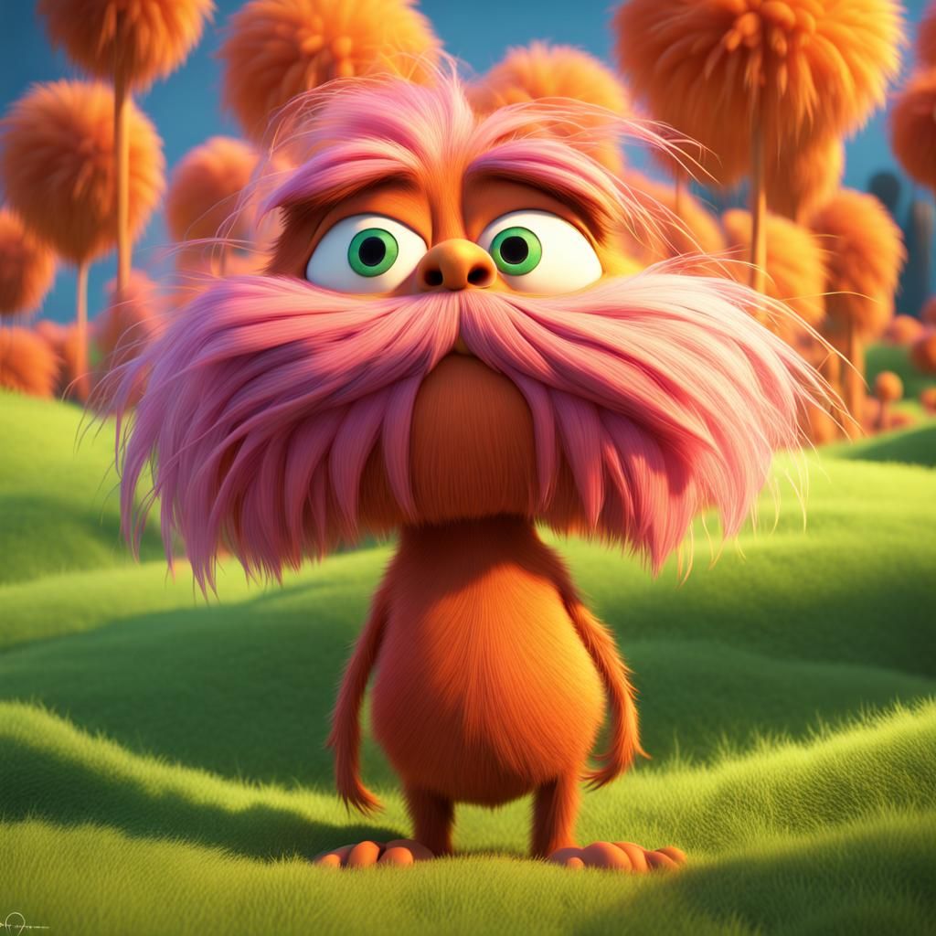 The Lorax in 3D Digital Art
