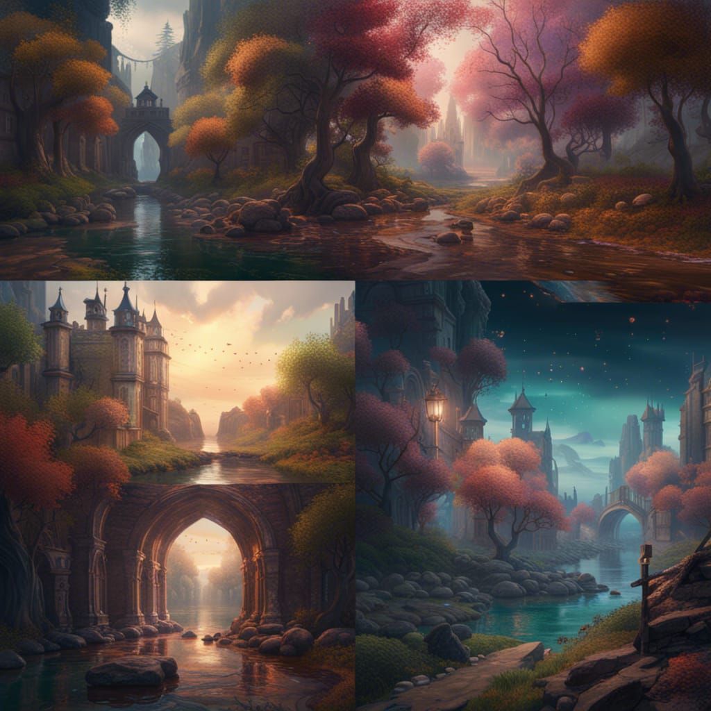 Fantastical Matte Painting in Deep Color