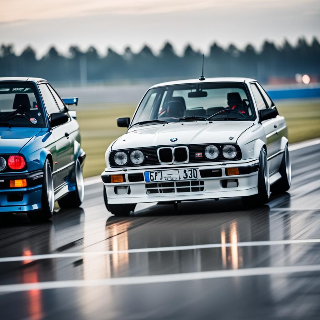BMW E30 M3 Drifting on Airport Runway