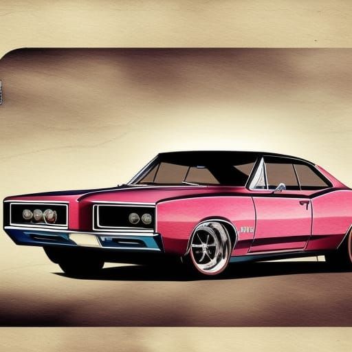 1967 Pontiac GTO in Anime Style