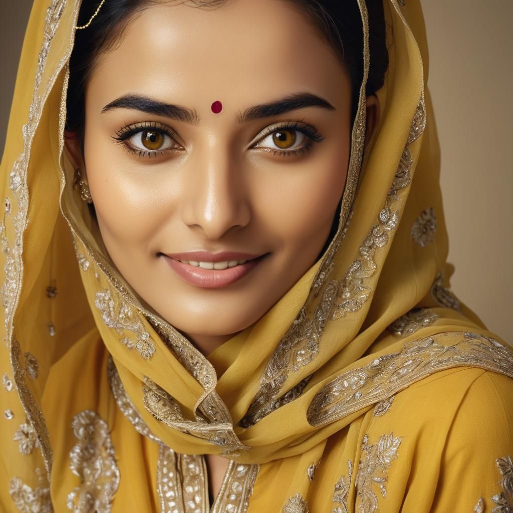 Pakistani Girl in Kameez: Realistic Portrait Photography
