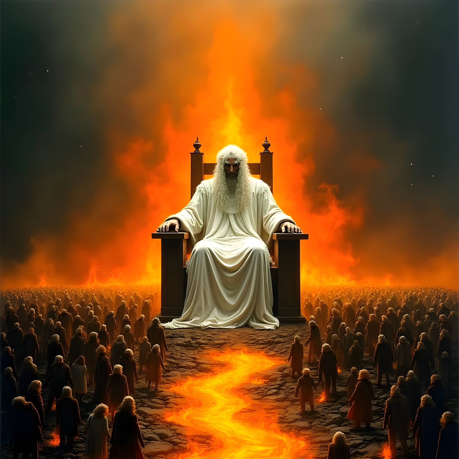 Ancient of Days Enthroned in Divine Fire