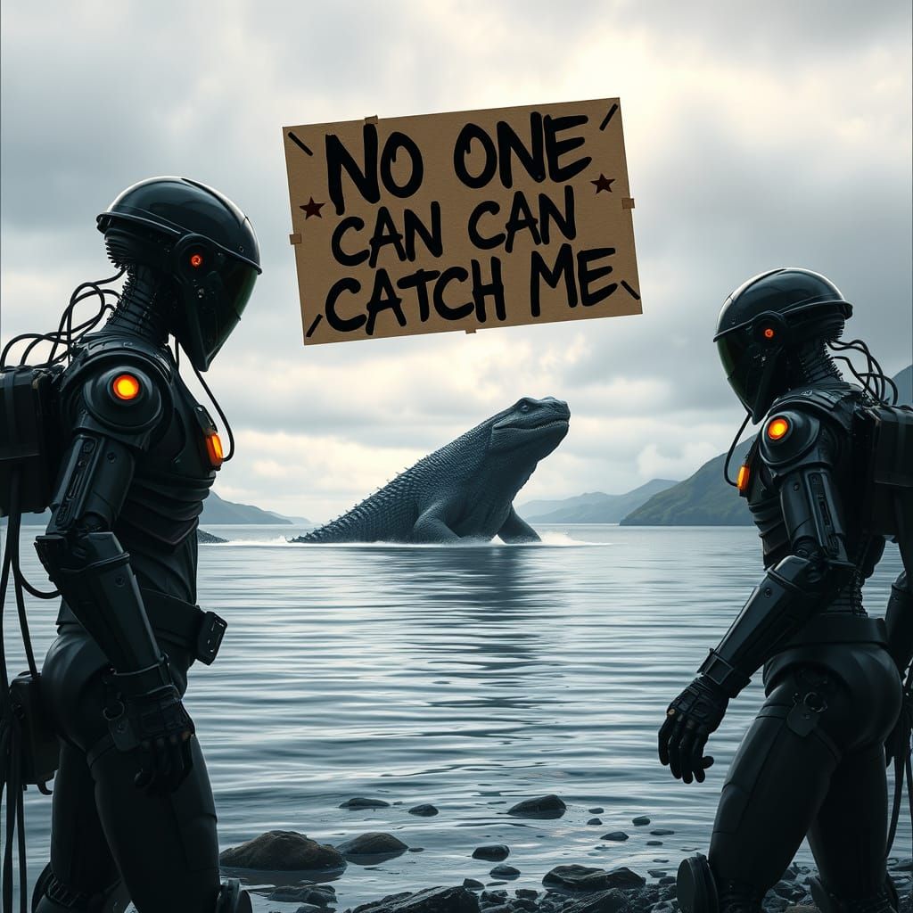 Cyberpunk Robots and Loch Ness Monster