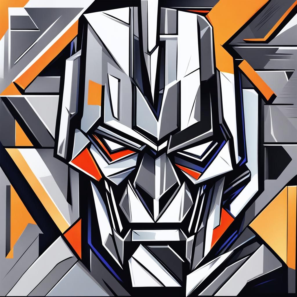 Megatron as a Geometric Cubist Painting